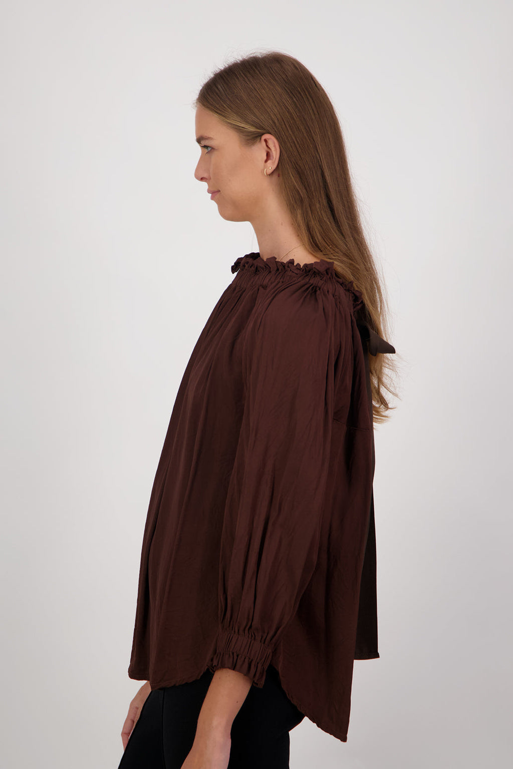 BRIARWOOD ANNABELLE TOP-CHOCOLATE