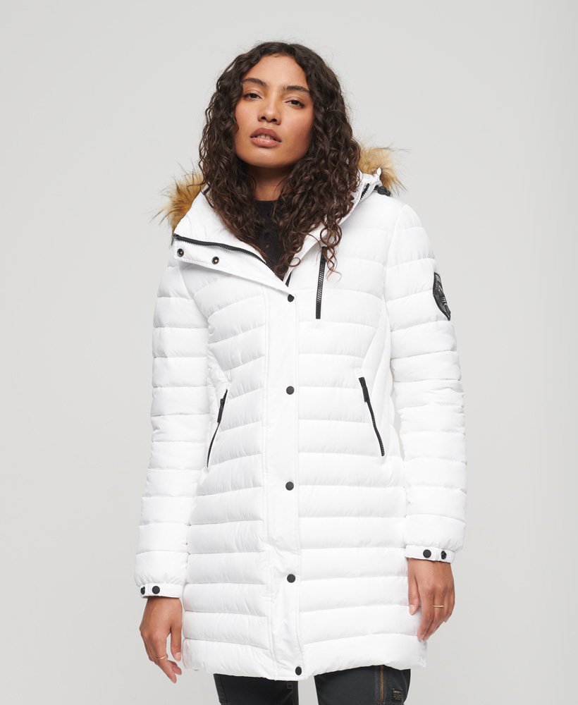 SUPERDRY FUJI HOODED MID LENGTH PUFFER