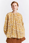 KAREN WALKER HEIRLOOM BLOUSE-OFF WHITE/ANTIQUE GOLD