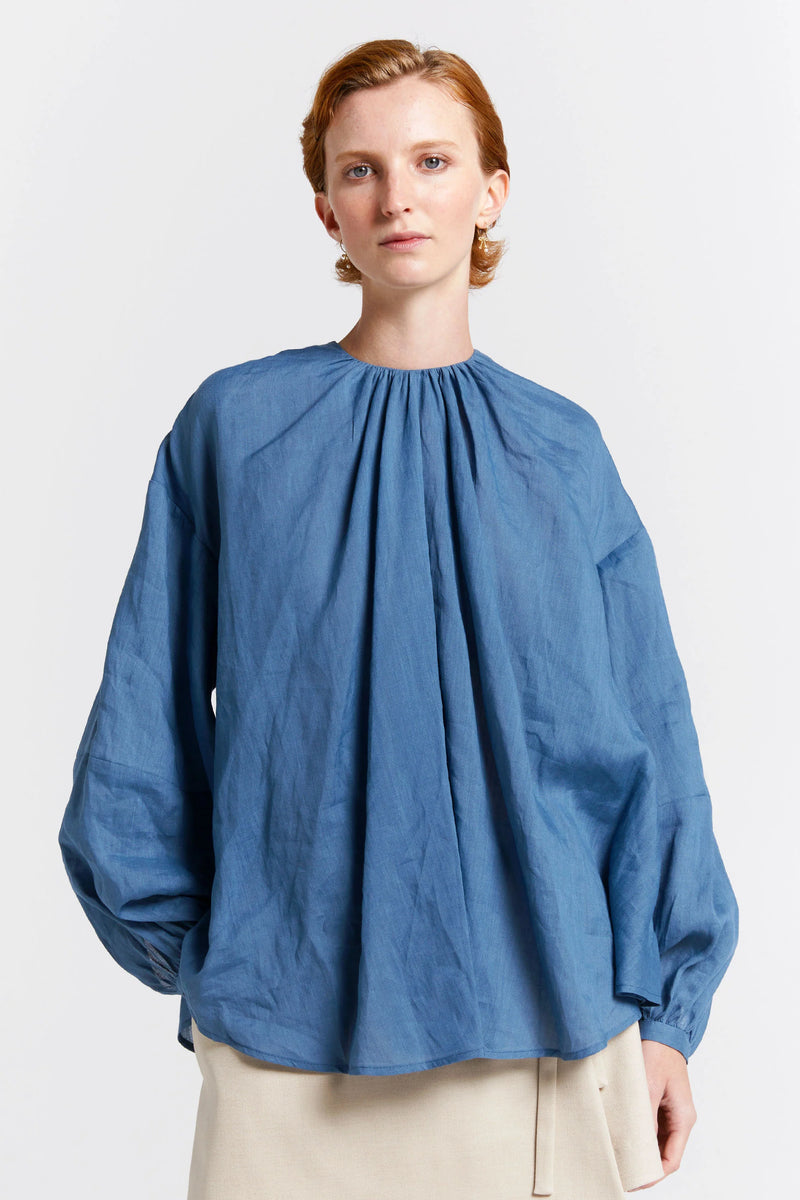 KAREN WALKER HEIRLOOM BLOUSE-DENIM