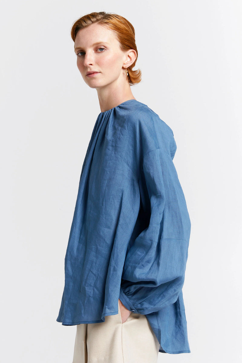 KAREN WALKER HEIRLOOM BLOUSE-DENIM