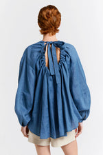 KAREN WALKER HEIRLOOM BLOUSE-DENIM