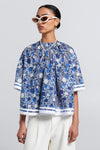 KAREN WALKER FIELD BLOUSE-BLUE MULTI