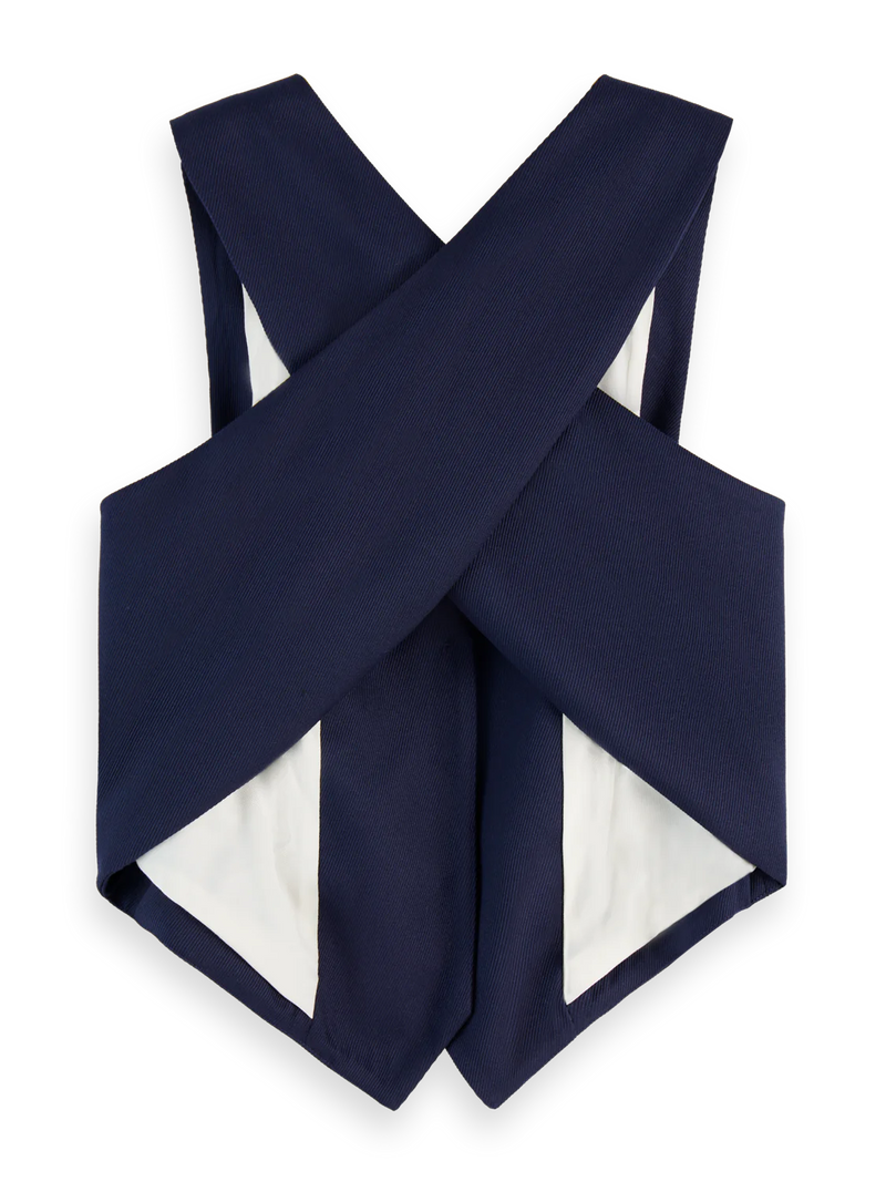 SCOTCH & SODA CROSS BACK TWILL WAISTCOAT