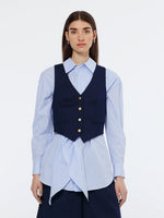 SCOTCH & SODA CROSS BACK TWILL WAISTCOAT