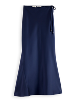 SCOTCH & SODA MIDI BIAS SKIRT-NAVY