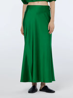 SCOTCH & SODA MIDI BIAS SKIRT-GREEN
