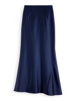 SCOTCH & SODA MIDI BIAS SKIRT-NAVY