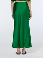SCOTCH & SODA MIDI BIAS SKIRT-GREEN