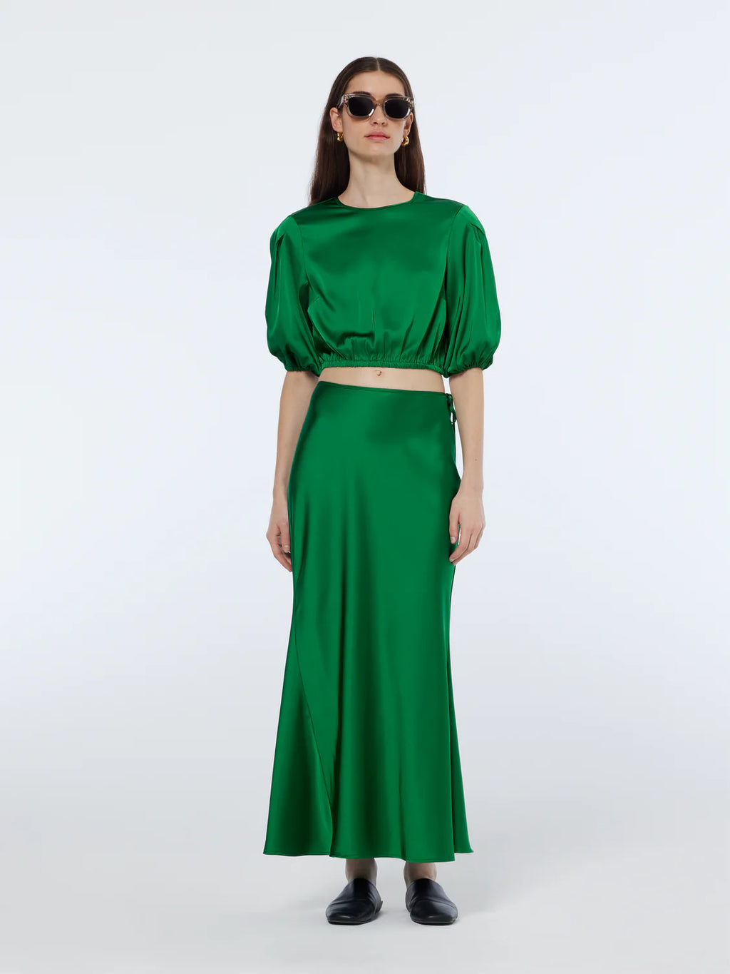 SCOTCH & SODA CROPPED TOP-GREEN