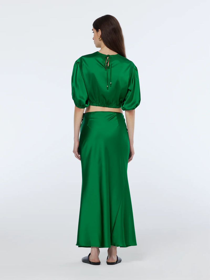SCOTCH & SODA CROPPED TOP-GREEN