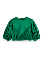 SCOTCH & SODA CROPPED TOP-GREEN