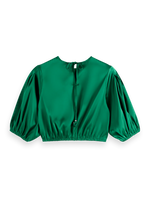 SCOTCH & SODA CROPPED TOP-GREEN
