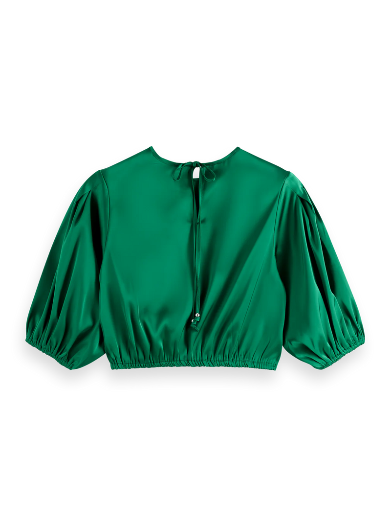 SCOTCH & SODA CROPPED TOP-GREEN