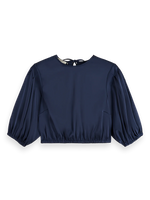 SCOTCH & SODA CROPPED TOP-NAVY