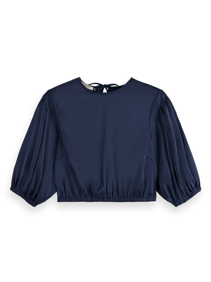 SCOTCH & SODA CROPPED TOP-NAVY
