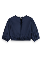 SCOTCH & SODA CROPPED TOP-NAVY