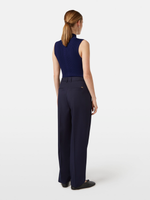 SCOTCH & SODA RIBBED KNITTED TANK-NAVY