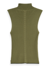 SCOTCH & SODA RIBBED KNITTED TANK-MILITARY