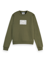 SCOTCH & SODA CHEST ARTWORK SWEATSHIRT