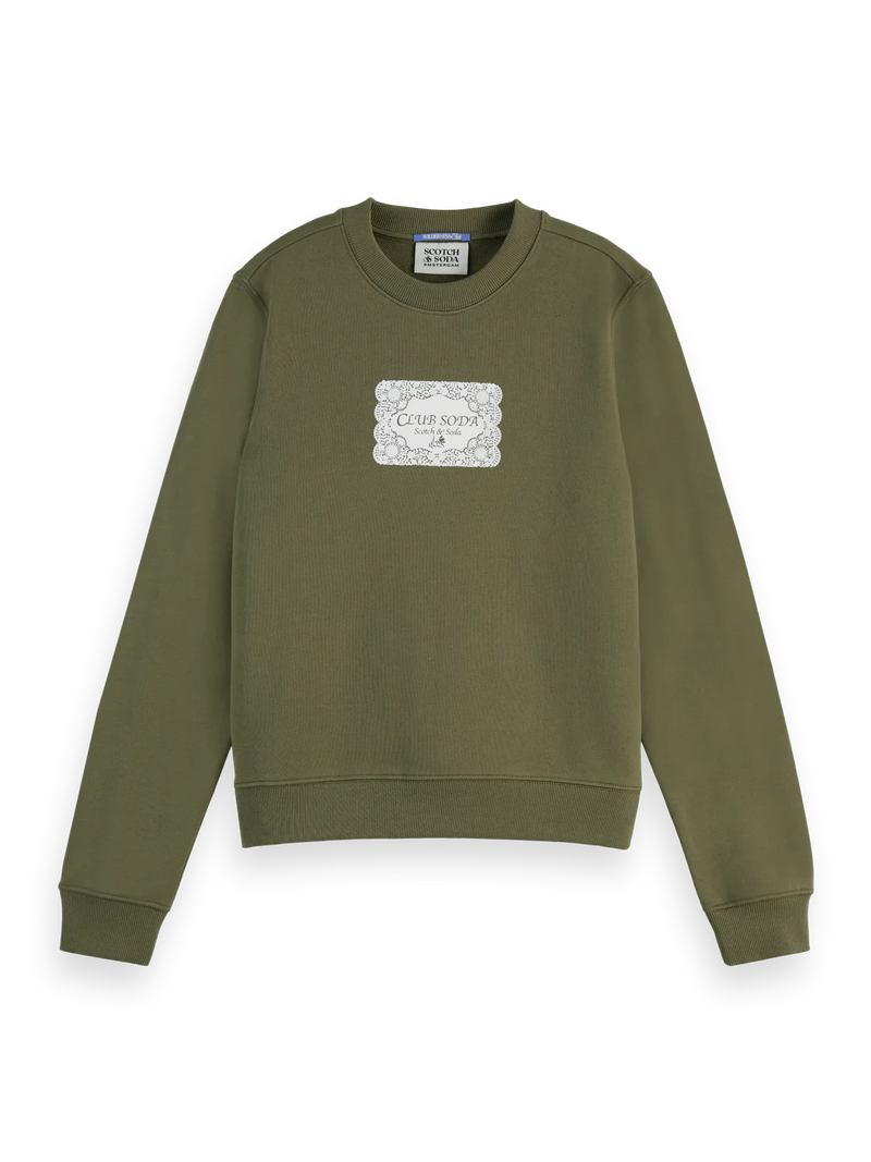 SCOTCH & SODA CHEST ARTWORK SWEATSHIRT