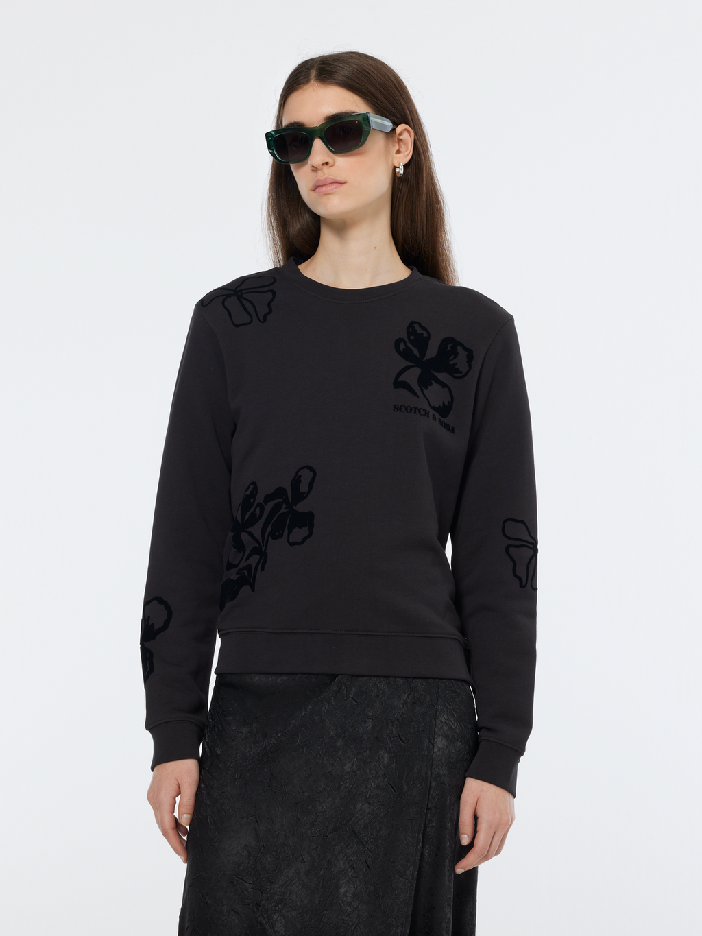 SCOTCH & SODA FLOCK PRINT SWEATSHIRT