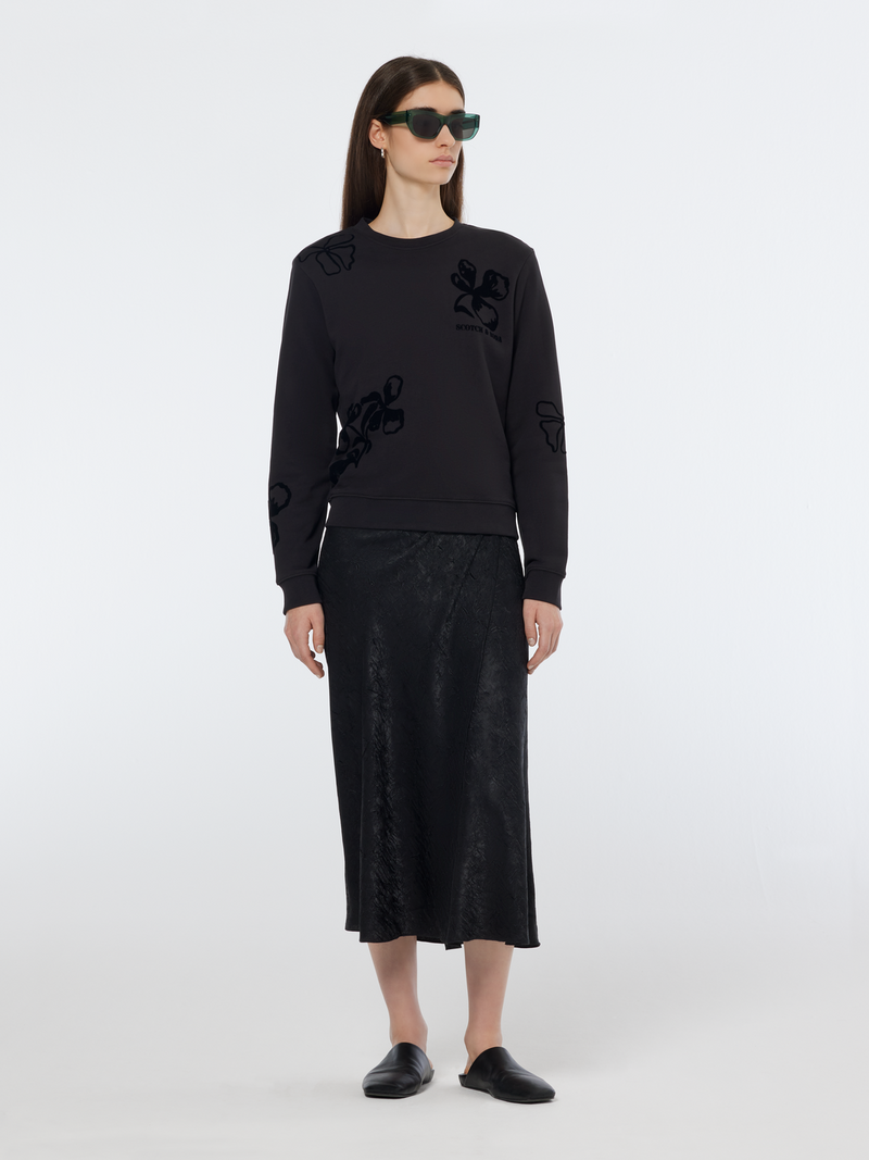SCOTCH & SODA FLOCK PRINT SWEATSHIRT
