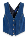 SCOTCH & SODA FITTED DENIM WAISTCOAT