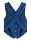 SCOTCH & SODA FITTED DENIM WAISTCOAT