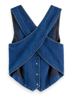 SCOTCH & SODA FITTED DENIM WAISTCOAT