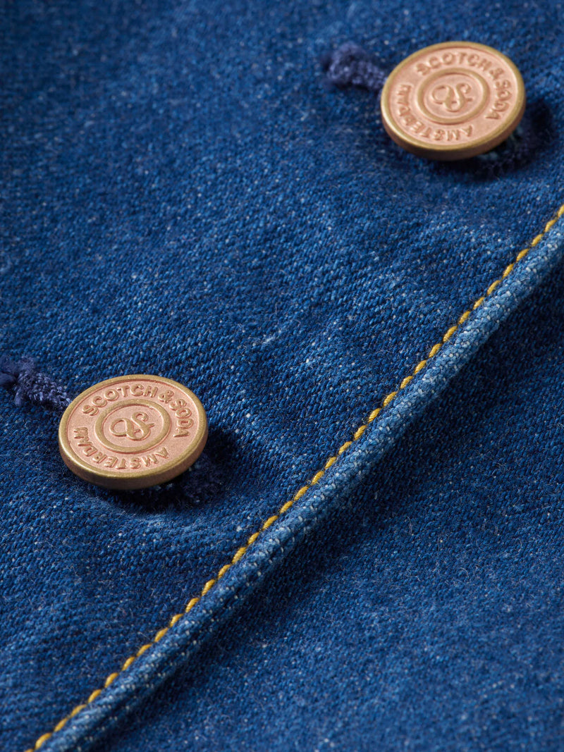 SCOTCH & SODA FITTED DENIM WAISTCOAT