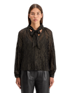 MAISON LUREX TOP WITH BOW NECK