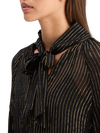 MAISON LUREX TOP WITH BOW NECK