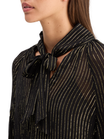 MAISON LUREX TOP WITH BOW NECK