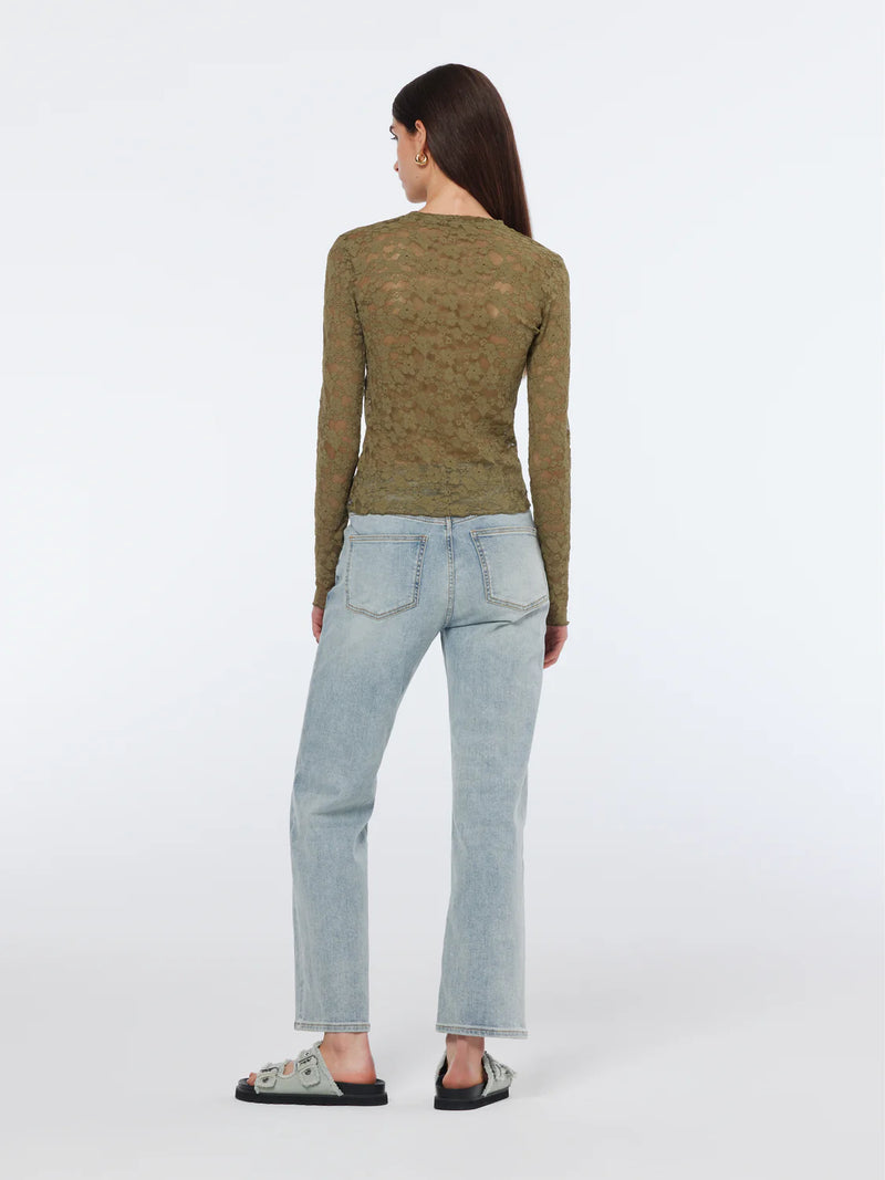 SCOTCH & SODA FLORAL LACE LS T-SHIRT