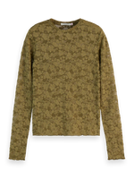 SCOTCH & SODA FLORAL LACE LS T-SHIRT