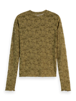 SCOTCH & SODA FLORAL LACE LS T-SHIRT