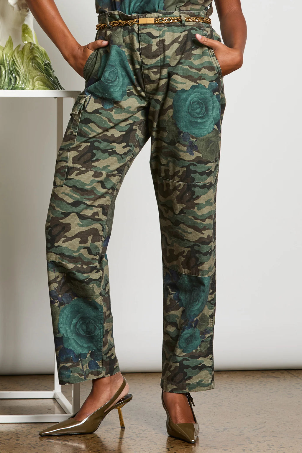 MAUD DAINTY MUSTER PANT-CAMO ROSES
