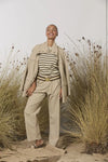 MAUD DAINTY LOLLY TOP-YELLOW/BROWN