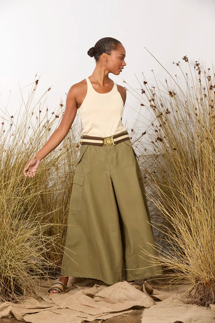 MAUD DAINTY INDIANA SKIRT-ARMY