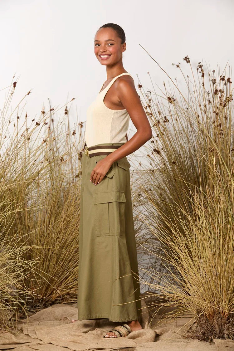 MAUD DAINTY INDIANA SKIRT-ARMY