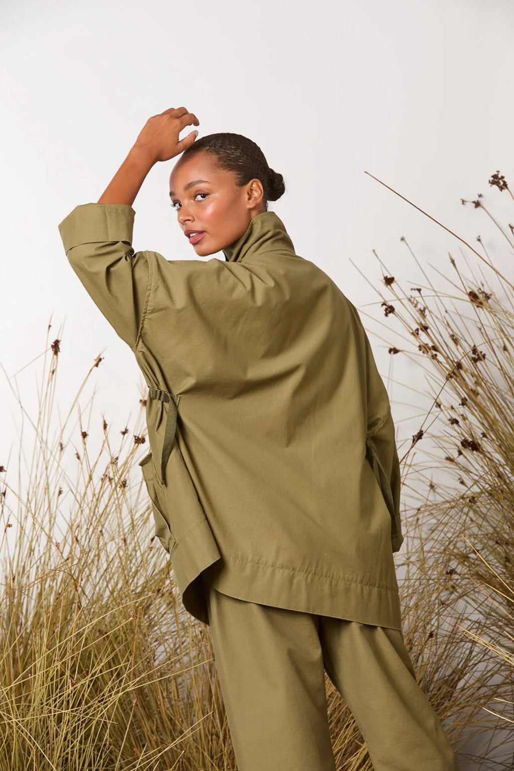 MAUD DAINTY CROFT TOP-ARMY