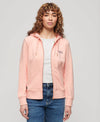 SUPERDRY ESSENTIAL LOGO ZIPHOOD UB-PINK