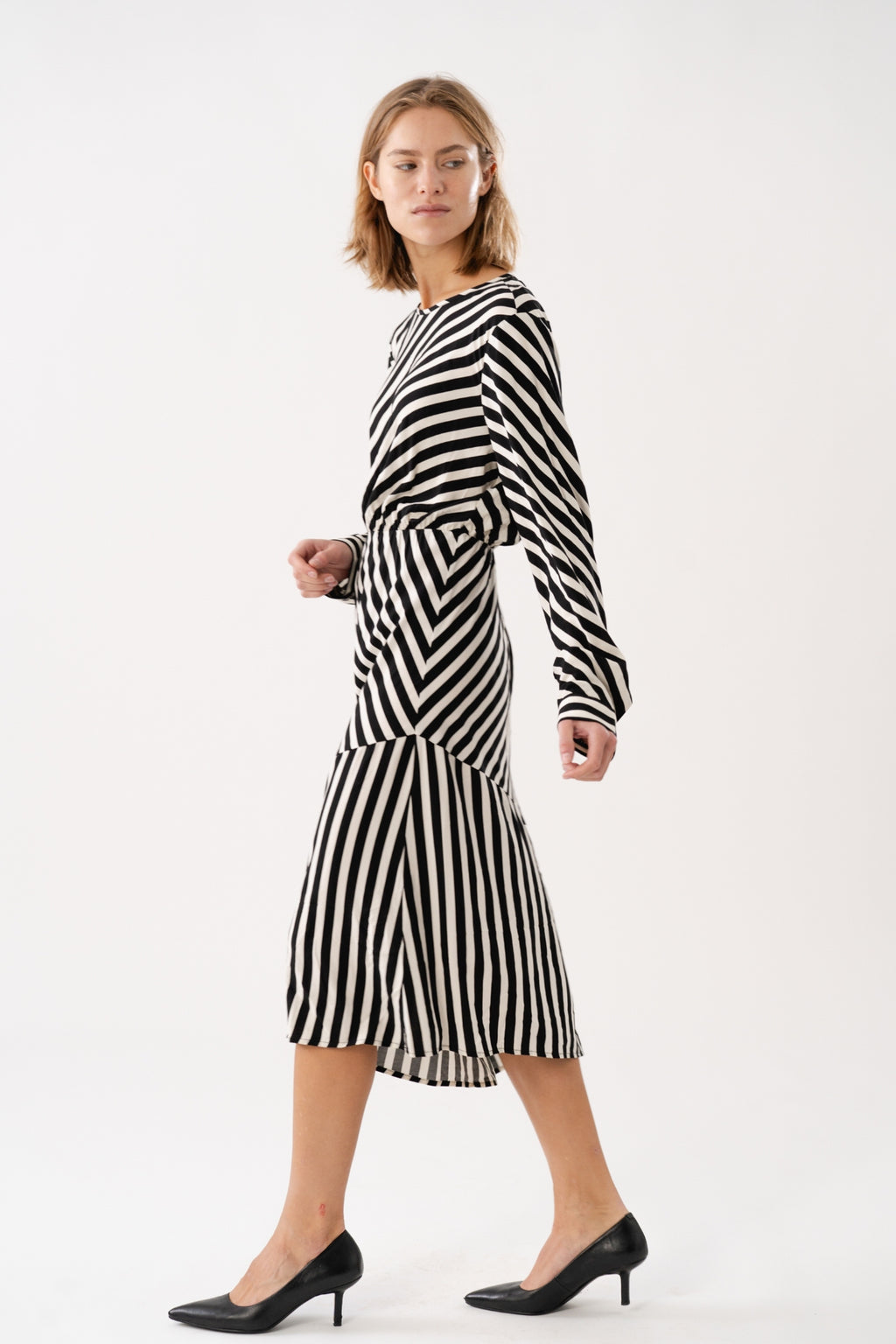 LOLLYS LAUNDRY RIGA LL MIDI DRESS LS