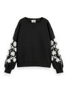 SCOTCH&SODA EMBROIDERED SLEEVE SWEAT