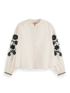 SCOTCH&SODA SHIRT WITH EMBROIDERED SLEEVE