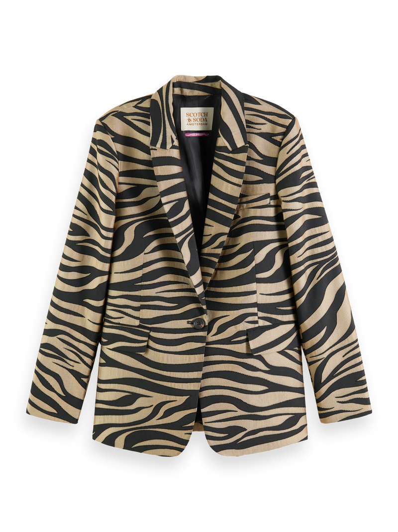 SCOTCH&SODA SINGLE BREASTED BLAZER-TIGER