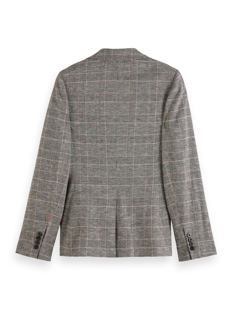 SCOTCH&SODA CHECK SINGLE BREASTED BLAZER