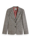 SCOTCH&SODA CHECK SINGLE BREASTED BLAZER