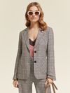 SCOTCH&SODA CHECK SINGLE BREASTED BLAZER